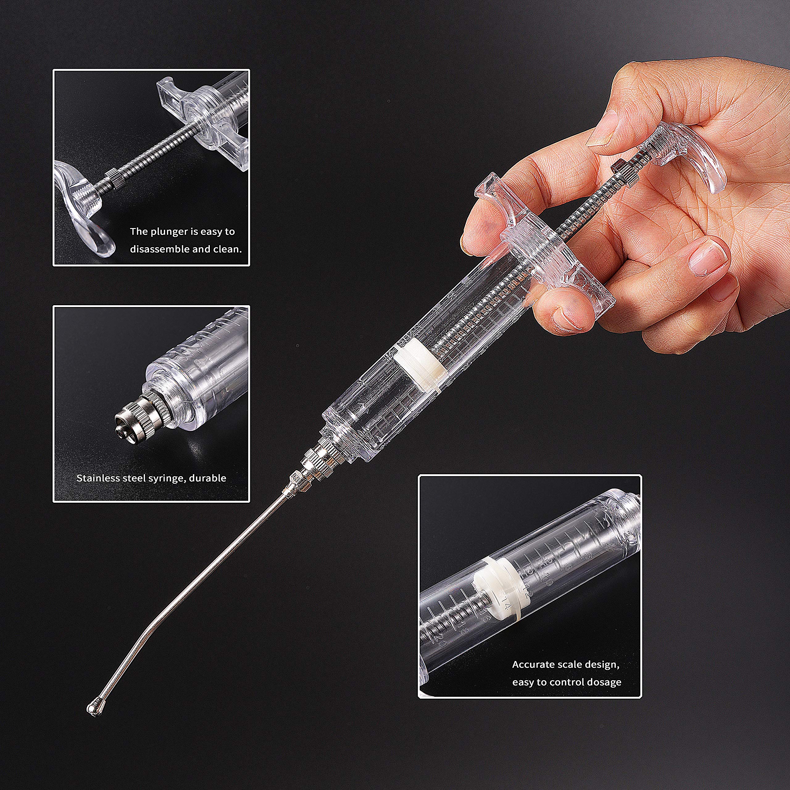 Talk-Satisfied Bird Feeding Syringe Feeding Tubes for Baby Birds Parrot Hand Feeding Syringe with 6 Pcs Curved Gavage Tubes and